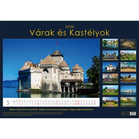 DAYLINER Naptár, fali, DAYLINER, "Várak és Kastélyok"