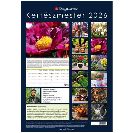 DAYLINER Naptár, fali, DAYLINER, "Kertészmester"