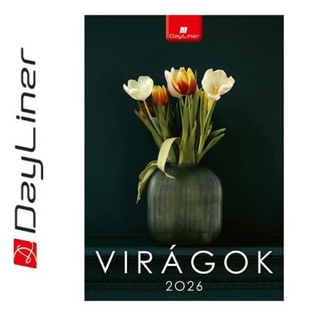 DAYLINER Naptár, fali, DAYLINER, "Virágok"