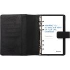 FILOFAX Kalendárium, gyűrűs, betétlapokkal, personal méret, FILOFAX "Camden", fekete