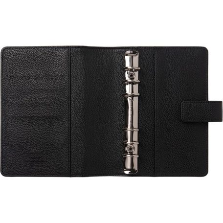 FILOFAX Kalendárium, gyűrűs, betétlapokkal, personal méret, FILOFAX "Camden", fekete