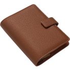 FILOFAX Kalendárium, gyűrűs, betétlapokkal, personal méret, FILOFAX "Camden", mokka