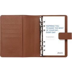   FILOFAX Kalendárium, gyűrűs, betétlapokkal, personal méret, FILOFAX "Camden", mokka