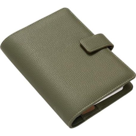 FILOFAX Kalendárium, gyűrűs, betétlapokkal, personal méret, FILOFAX "Camden", oliva