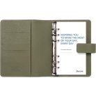 FILOFAX Kalendárium, gyűrűs, betétlapokkal, personal méret, FILOFAX "Camden", oliva