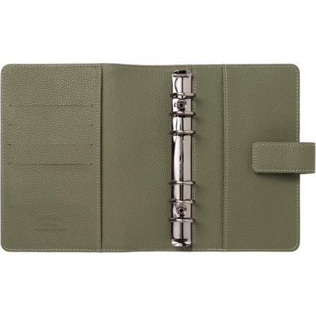 FILOFAX Kalendárium, gyűrűs, betétlapokkal, personal méret, FILOFAX "Camden", oliva