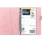 FILOFAX Kalendárium, gyűrűs, betétlapokkal, personal méret, FILOFAX, "Domino" Soft", pasztell rózsaszín
