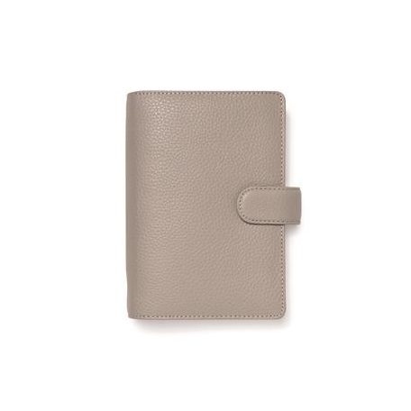 FILOFAX Kalendárium, gyűrűs, betétlapokkal, personal méret, FILOFAX "Norfolk", barnásszürke
