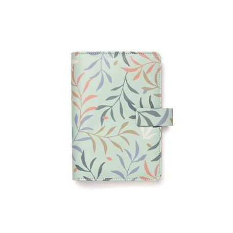 FILOFAX Kalendárium, gyűrűs, betétlapokkal, personal méret, FILOFAX "Botanical", menta