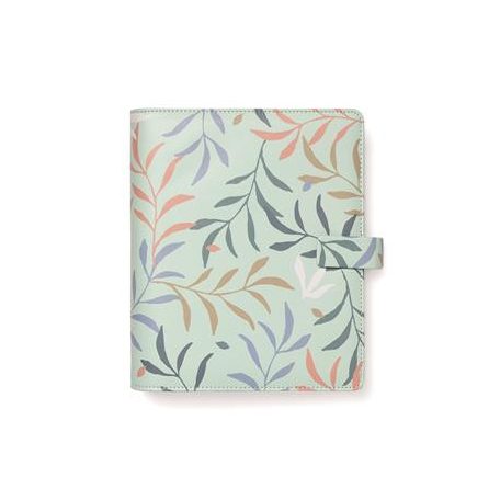 FILOFAX Kalendárium, gyűrűs, betétlapokkal, A5, FILOFAX "Botanical", menta
