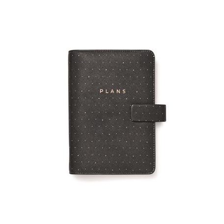 FILOFAX Kalendárium, gyűrűs, betétlapokkal, personal méret, FILOFAX "Moonlight", fekete