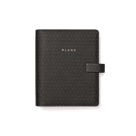 FILOFAX Kalendárium, gyűrűs, betétlapokkal, A5, FILOFAX "Moonlight", fekete