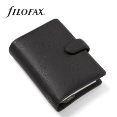   FILOFAX Kalendárium, gyűrűs, betétlapokkal, personal méret, FILOFAX "Norfolk", fekete