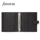 FILOFAX Kalendárium, gyűrűs, betétlapokkal, personal méret, FILOFAX "Norfolk", fekete