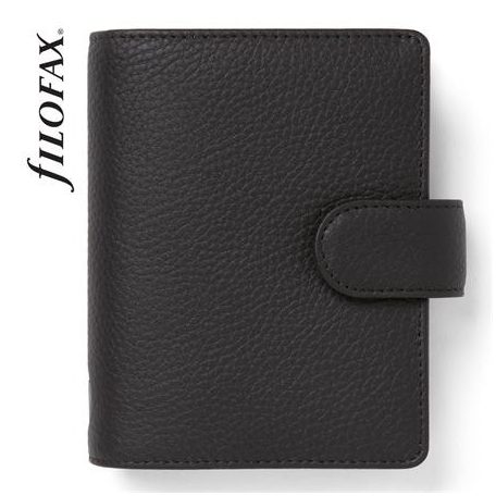 FILOFAX Kalendárium, gyűrűs, betétlapokkal, A5, FILOFAX "Norfolk", fekete