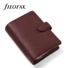   FILOFAX Kalendárium, gyűrűs, betétlapokkal, personal méret, FILOFAX "Norfolk", bordó