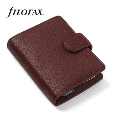 FILOFAX Kalendárium, gyűrűs, betétlapokkal, A5, FILOFAX "Norfolk", bordó