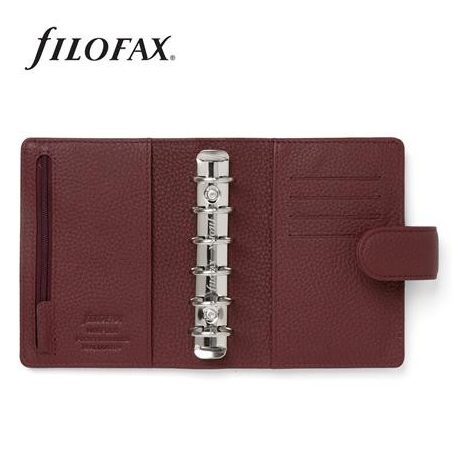 FILOFAX Kalendárium, gyűrűs, betétlapokkal, A5, FILOFAX "Norfolk", bordó
