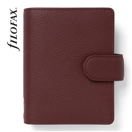 FILOFAX Kalendárium, gyűrűs, betétlapokkal, A5, FILOFAX "Norfolk", bordó