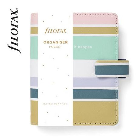 FILOFAX Kalendárium, gyűrűs, betétlapokkal, pocket méret, FILOFAX "Good Vibes"
