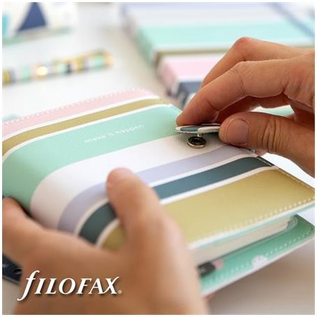 FILOFAX Kalendárium, gyűrűs, betétlapokkal, personal méret, FILOFAX "Good Vibes"