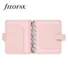 FILOFAX Kalendárium, gyűrűs, betétlapokkal, pocket méret, FILOFAX "Saffiano", halvány rózsaszín