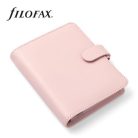 FILOFAX Kalendárium, gyűrűs, betétlapokkal, pocket méret, FILOFAX "Saffiano", halvány rózsaszín
