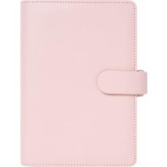   FILOFAX Kalendárium, gyűrűs, betétlapokkal, personal méret, FILOFAX "Saffiano", halvány rózsaszín