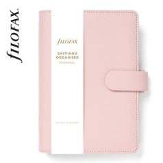   FILOFAX Kalendárium, gyűrűs, betétlapokkal, personal méret, FILOFAX "Saffiano", halvány rózsaszín