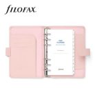 FILOFAX Kalendárium, gyűrűs, betétlapokkal, personal méret, FILOFAX "Saffiano", halvány rózsaszín