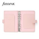 FILOFAX Kalendárium, gyűrűs, betétlapokkal, personal méret, FILOFAX "Saffiano", halvány rózsaszín