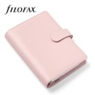 FILOFAX Kalendárium, gyűrűs, betétlapokkal, personal méret, FILOFAX "Saffiano", halvány rózsaszín