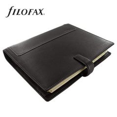   FILOFAX Kalendárium, gyűrűs, betétlapokkal, A5 méret, FILOFAX, "Holborn", fekete