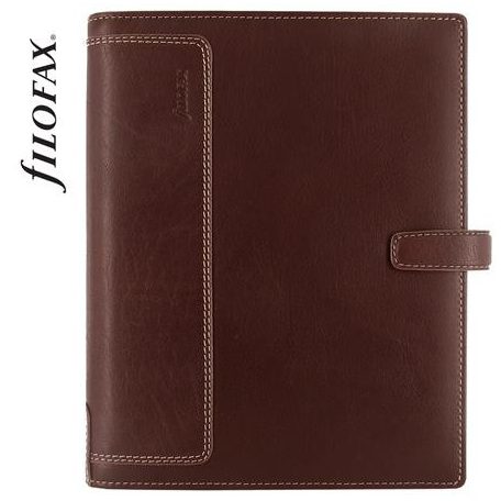 FILOFAX Kalendárium, gyűrűs, betétlapokkal, A5 méret, FILOFAX, "Holborn", barna