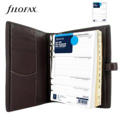   FILOFAX Kalendárium, gyűrűs, betétlapokkal, A5 méret, FILOFAX, "Holborn", barna