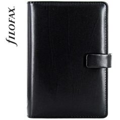   FILOFAX Kalendárium, gyűrűs, betétlapokkal, personal méret, FILOFAX "Metropol", fekete