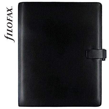 FILOFAX Kalendárium, gyűrűs, betétlapokkal, A4, FILOFAX "Metropol", fekete
