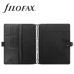   FILOFAX Kalendárium, gyűrűs, betétlapokkal, A4, FILOFAX "Metropol", fekete