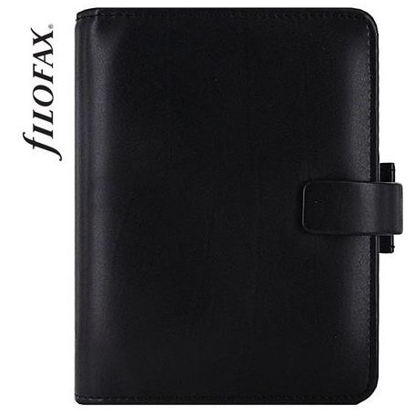 FILOFAX Kalendárium, gyűrűs, betétlapokkal, pocket méret, FILOFAX, "Metropol", fekete