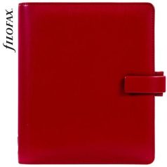   FILOFAX Kalendárium, gyűrűs, betétlapokkal, A5, FILOFAX "Metropol", vörös