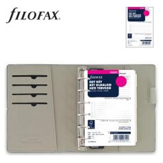   FILOFAX Kalendárium, gyűrűs, betétlapokkal, pocket méret, FILOFAX, "Domino", fekete