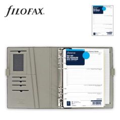   FILOFAX Kalendárium, gyűrűs, betétlapokkal, A5 méret, FILOFAX, "Domino", fekete