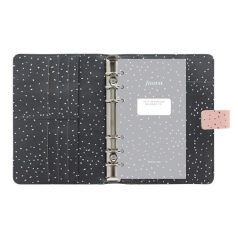   FILOFAX Kalendárium, gyűrűs, betétlapokkal, personal méret, FILOFAX, "Confetti", rózsakvarc
