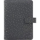FILOFAX Kalendárium, gyűrűs, betétlapokkal, pocket méret, FILOFAX, "Confetti", fekete