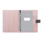 FILOFAX Kalendárium, gyűrűs, betétlapokkal, pocket méret, FILOFAX, "Confetti", fekete