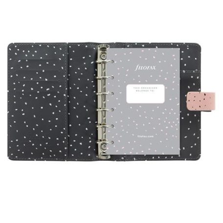 FILOFAX Kalendárium, gyűrűs, betétlapokkal, pocket méret, FILOFAX, "Confetti", rózsakvarc
