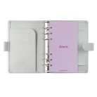 FILOFAX Kalendárium, gyűrűs, betétlapokkal, personal méret, FILOFAX "Saffiano", gránit