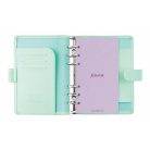 FILOFAX Kalendárium, gyűrűs, betétlapokkal, personal méret, FILOFAX "Saffiano", menta