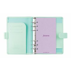   FILOFAX Kalendárium, gyűrűs, betétlapokkal, personal méret, FILOFAX "Saffiano", menta