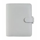 FILOFAX Kalendárium, gyűrűs, betétlapokkal, pocket méret, FILOFAX "Saffiano", gránit